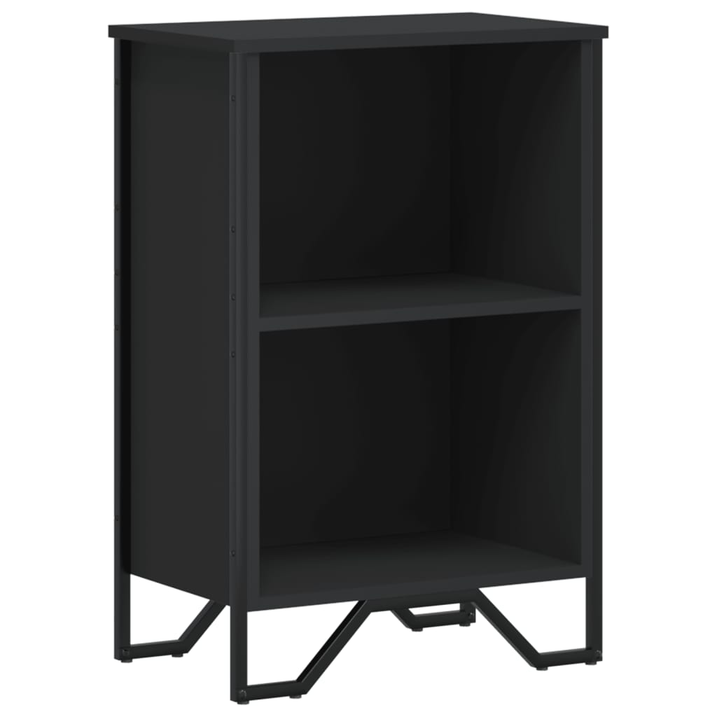 vidaXL Bibliotecă, negru, 50x31x74,5 cm, lemn prelucrat