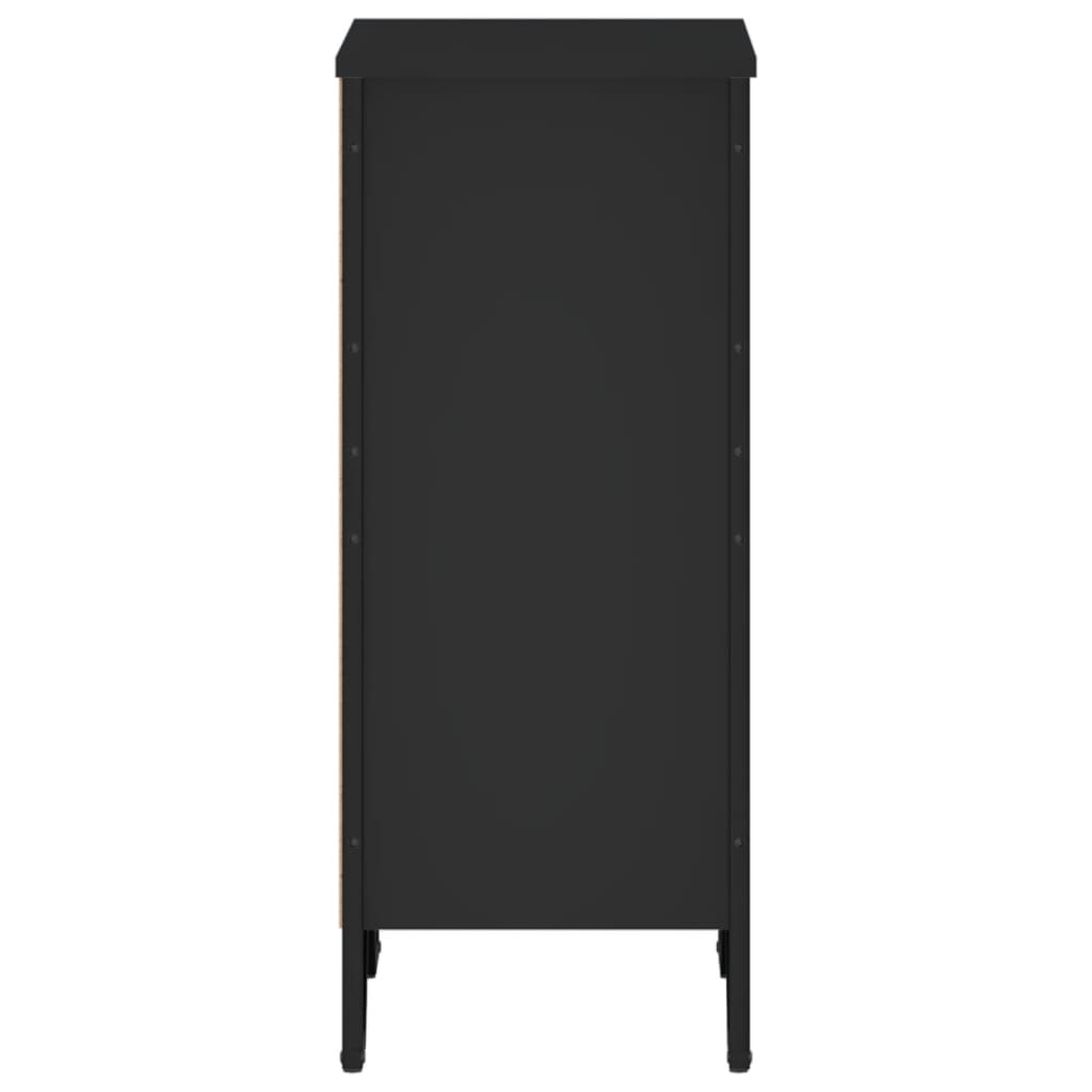vidaXL Bibliotecă, negru, 50x31x74,5 cm, lemn prelucrat