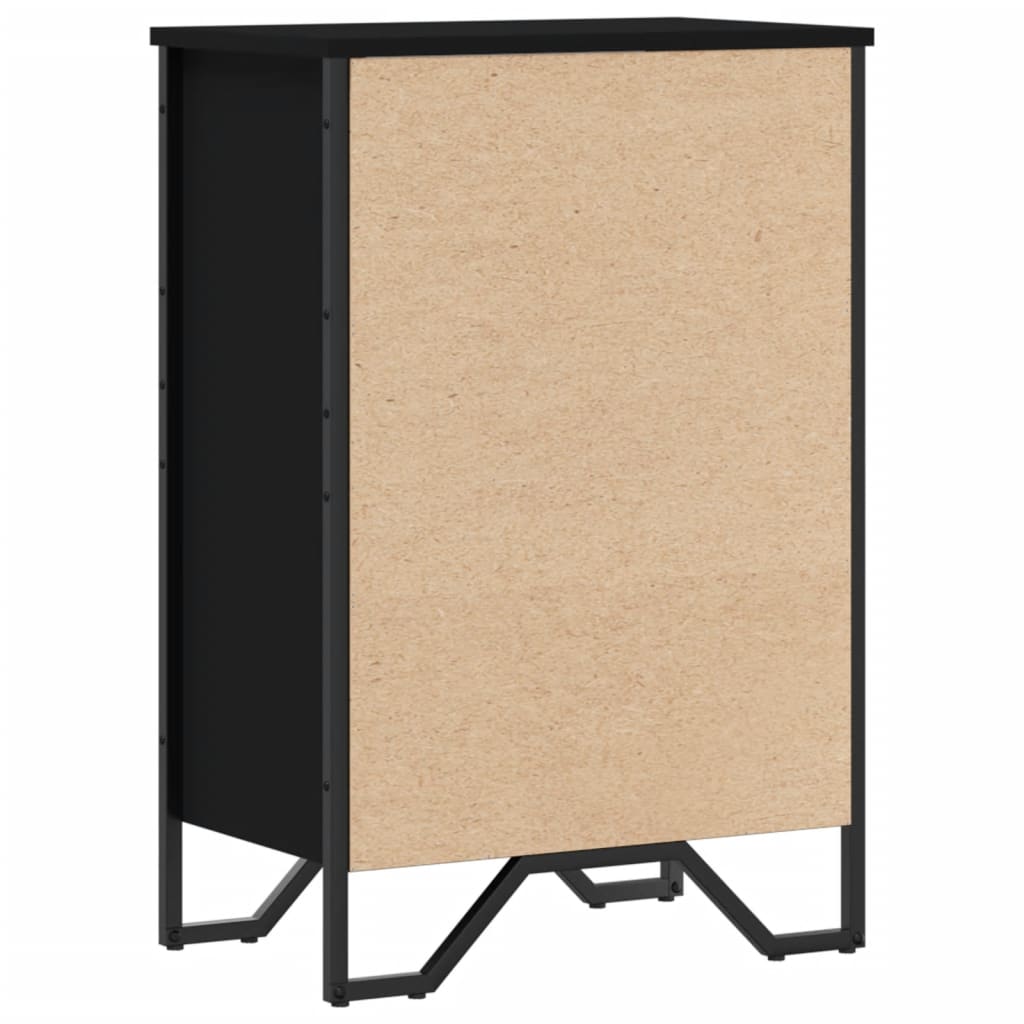 vidaXL Bibliotecă, negru, 50x31x74,5 cm, lemn prelucrat