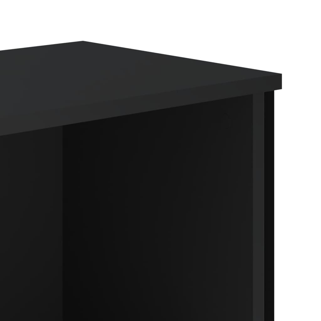 vidaXL Bibliotecă, negru, 50x31x74,5 cm, lemn prelucrat
