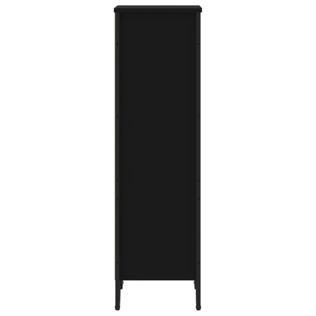 vidaXL Bibliotecă, negru, 50x31x106 cm, lemn prelucrat