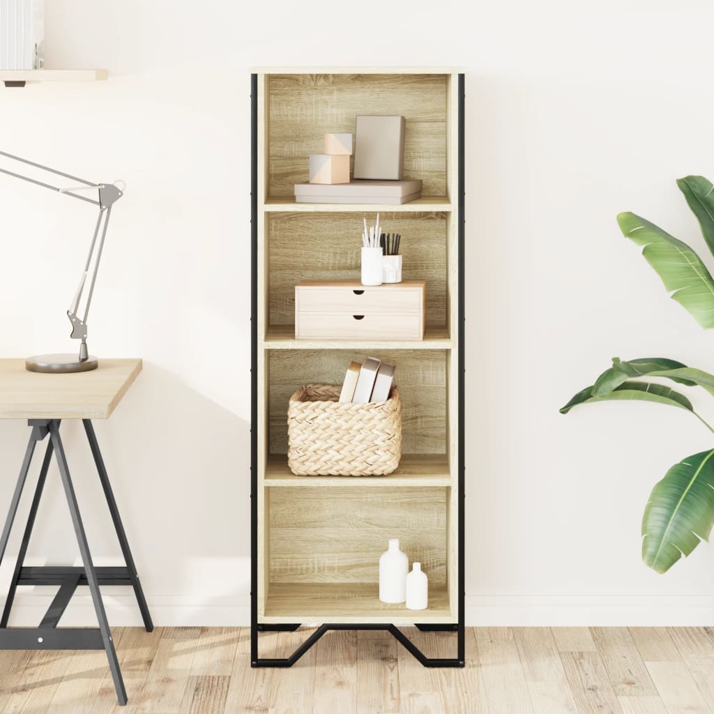 vidaXL Bibliotecă, stejar sonoma, 50x31x137,5 cm, lemn prelucrat