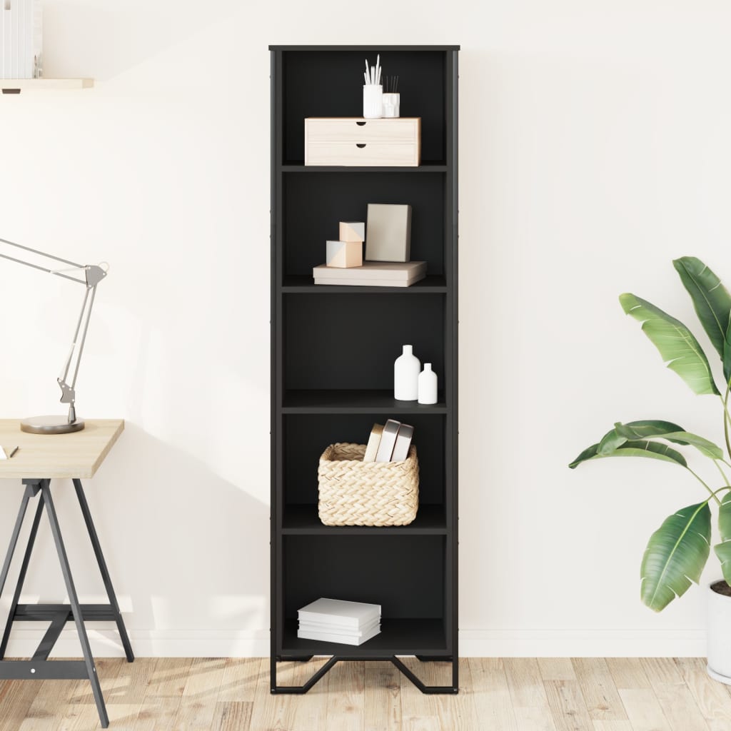 vidaXL Bibliotecă, negru, 50x31x169 cm, lemn prelucrat vidaXL Bibliotecă, negru, 50x31x169 cm, lemn prelucrat