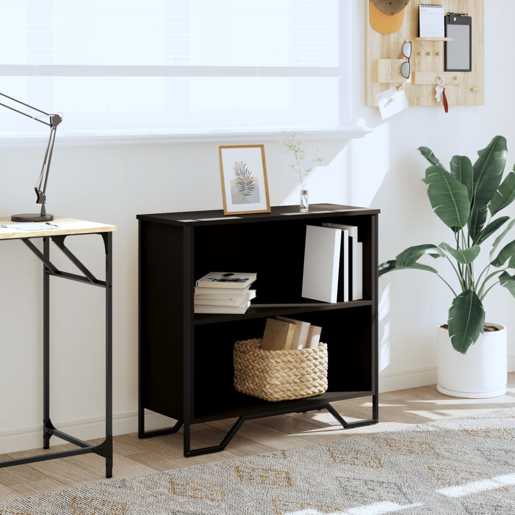 vidaXL Bibliotecă, negru, 80x31x74,5 cm, lemn prelucrat vidaXL Bibliotecă, negru, 80x31x74,5 cm, lemn prelucrat