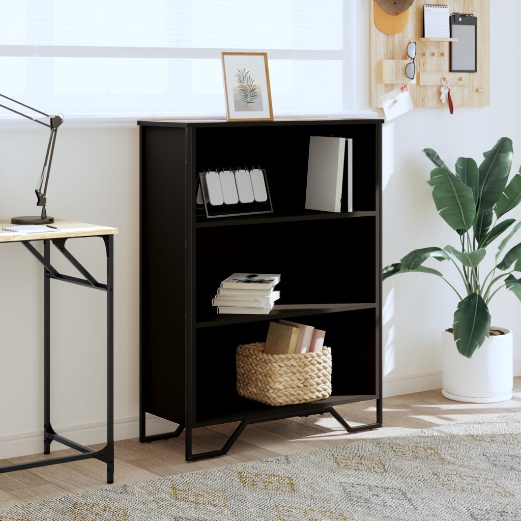 vidaXL Bibliotecă, negru, 80x31x106 cm, lemn prelucrat vidaXL Bibliotecă, negru, 80x31x106 cm, lemn prelucrat