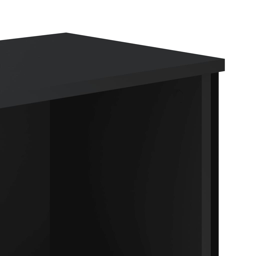 vidaXL Bibliotecă, negru, 80x31x106 cm, lemn prelucrat vidaXL Bibliotecă, negru, 80x31x106 cm, lemn prelucrat