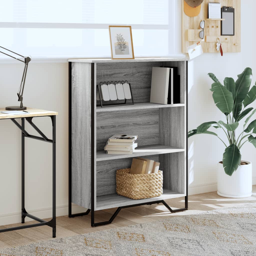 vidaXL Bibliotecă, gri sonoma, 80x31x106 cm, lemn prelucrat vidaXL Bibliotecă, gri sonoma, 80x31x106 cm, lemn prelucrat