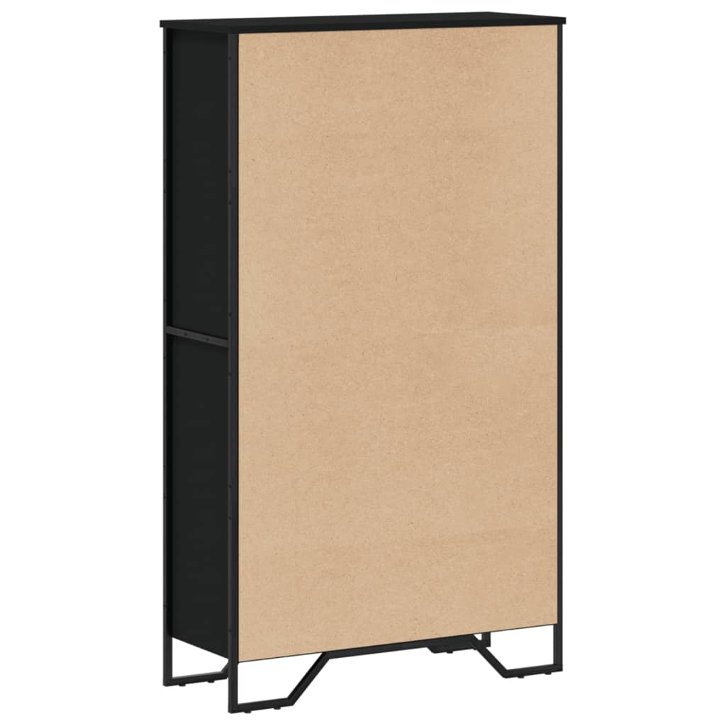 vidaXL Bibliotecă, negru, 80x31x137,5 cm, lemn prelucrat vidaXL Bibliotecă, negru, 80x31x137,5 cm, lemn prelucrat