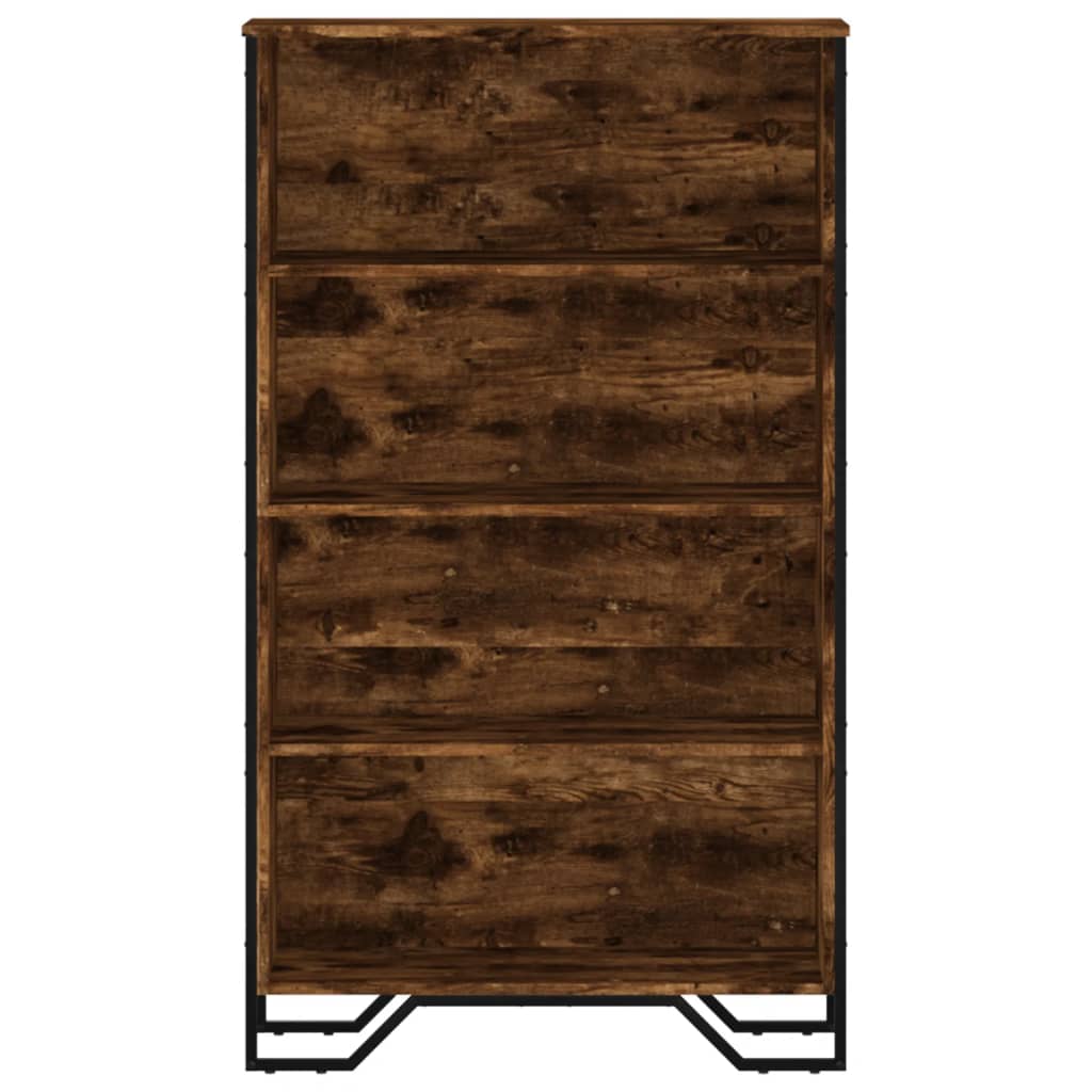vidaXL Bibliotecă, stejar fumuriu, 80x31x137,5 cm, lemn prelucrat