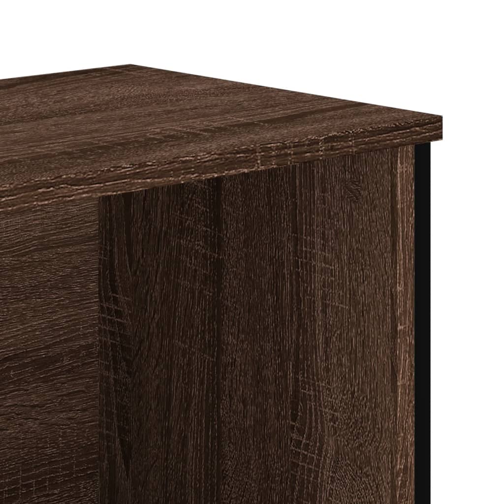 vidaXL Bibliotecă, stejar maro, 80x31x137,5 cm, lemn prelucrat vidaXL Bibliotecă, stejar maro, 80x31x137,5 cm, lemn prelucrat