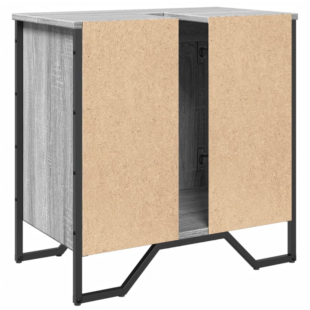 vidaXL Dulap chiuvetă baie, gri sonoma, 60x35x60 cm, lemn prelucrat vidaXL Dulap chiuvetă baie, gri sonoma, 60x35x60 cm, lemn prelucrat