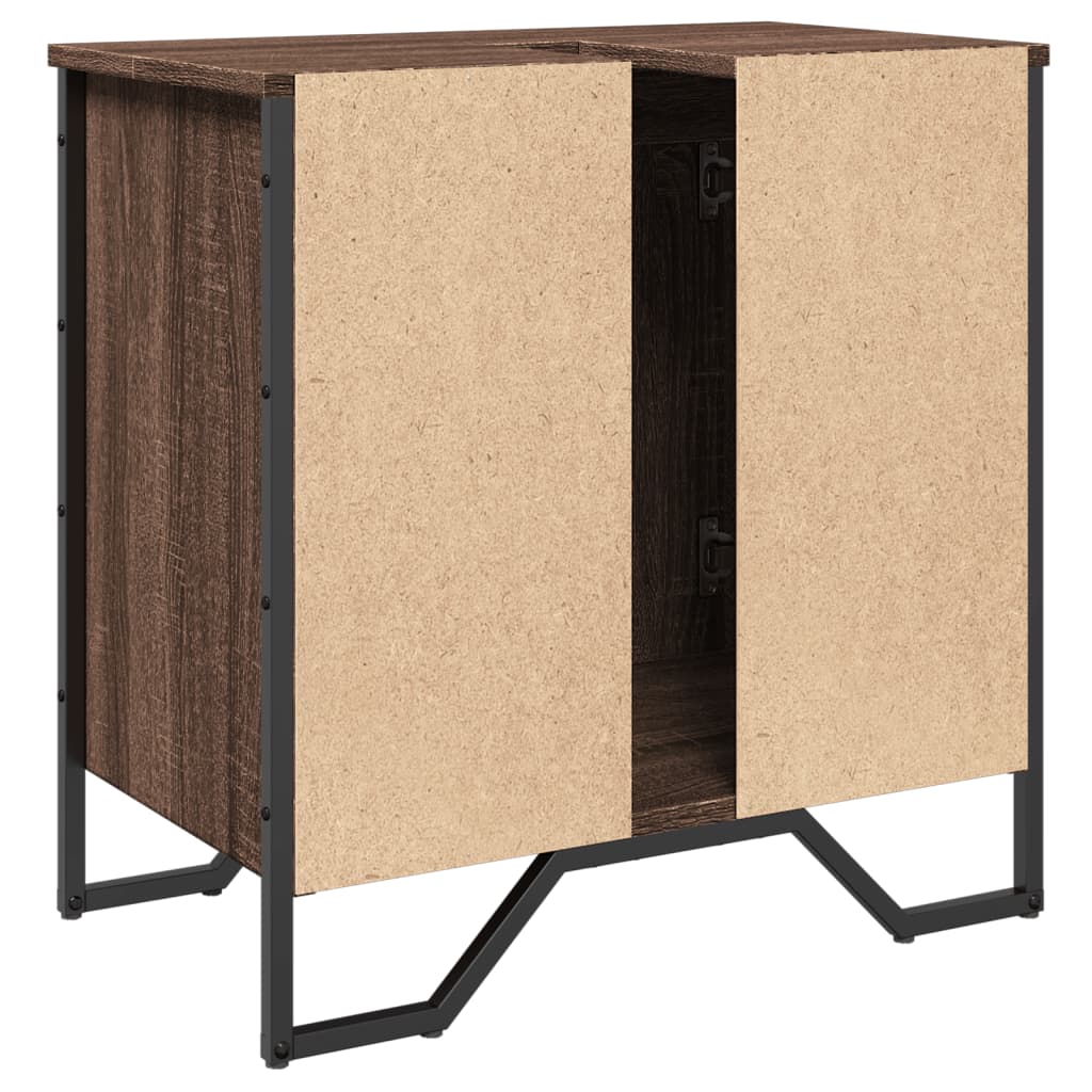 vidaXL Dulap chiuvetă de baie, stejar maro, 60x35x60 cm lemn prelucrat vidaXL Dulap chiuvetă de baie, stejar maro, 60x35x60 cm lemn prelucrat