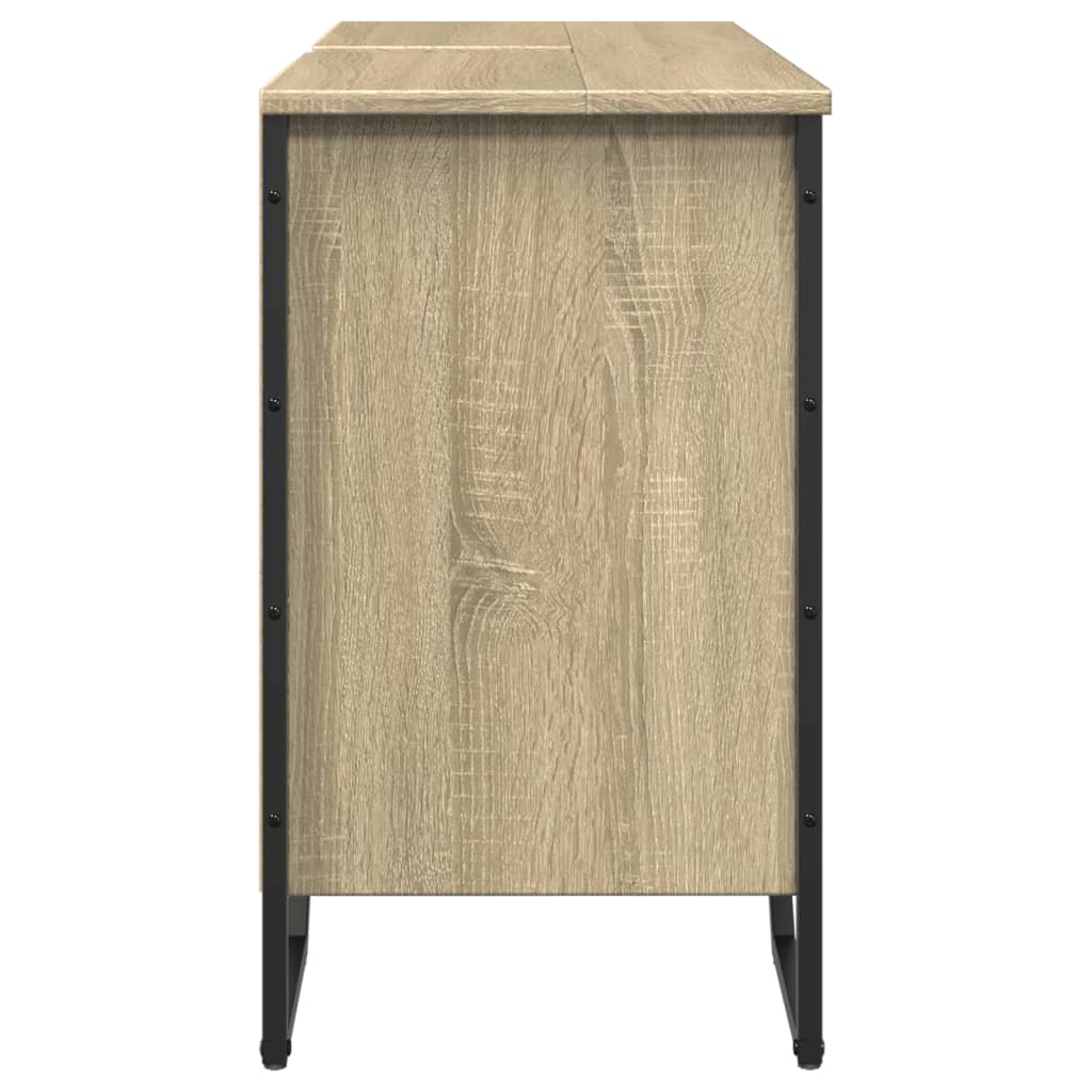 vidaXL Dulap chiuvetă baie, stejar sonoma, 91x35x60 cm, lemn prelucrat vidaXL Dulap chiuvetă baie, stejar sonoma, 91x35x60 cm, lemn prelucrat