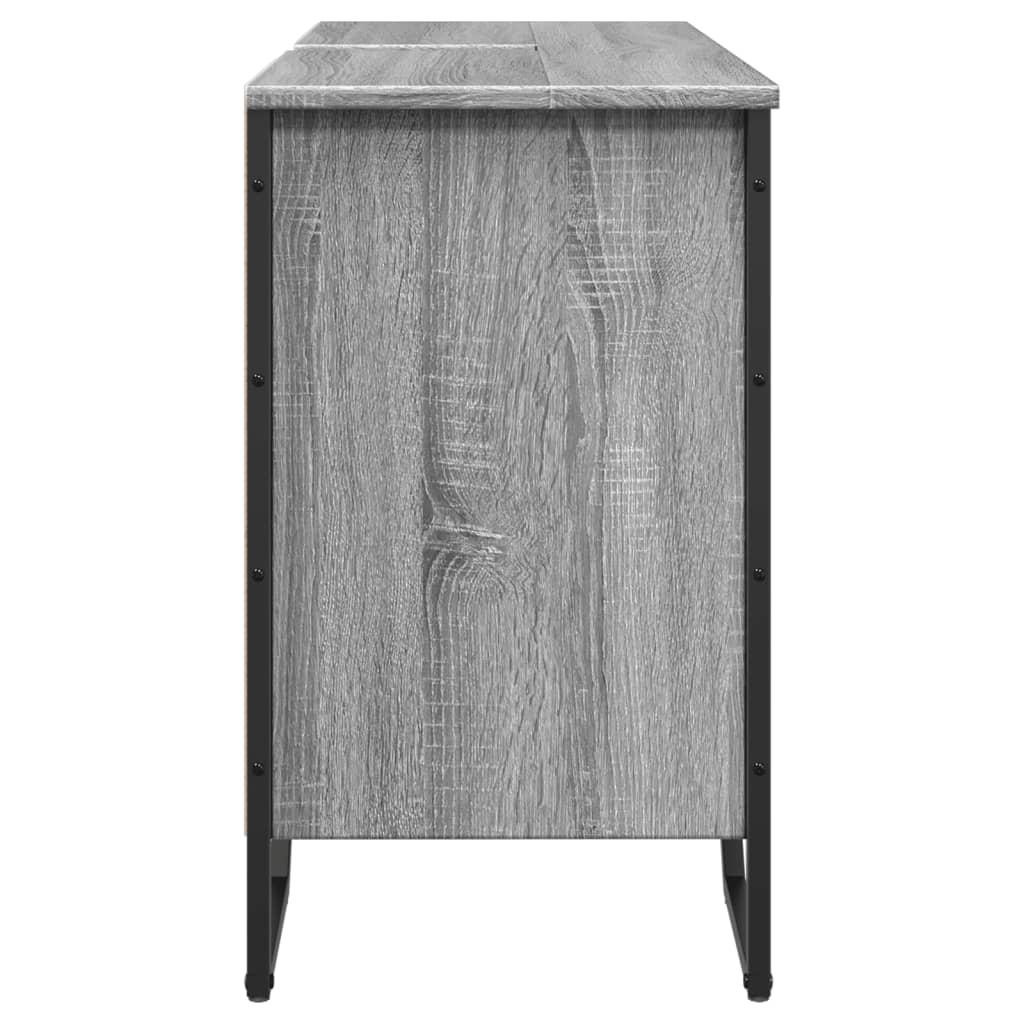 vidaXL Dulap chiuvetă baie, gri sonoma, 91x35x60 cm, lemn prelucrat