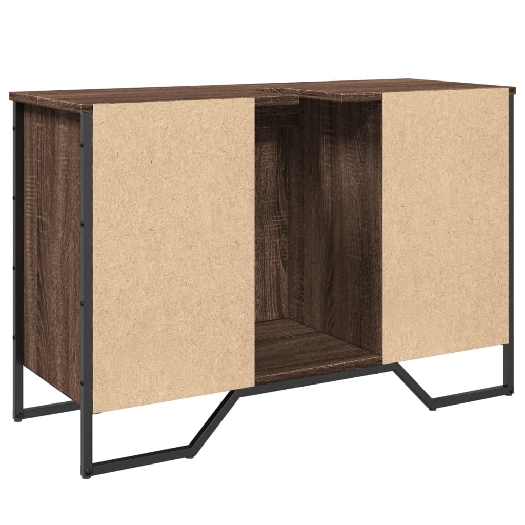 vidaXL Dulap chiuvetă de baie, stejar maro, 91x35x60 cm lemn prelucrat vidaXL Dulap chiuvetă de baie, stejar maro, 91x35x60 cm lemn prelucrat