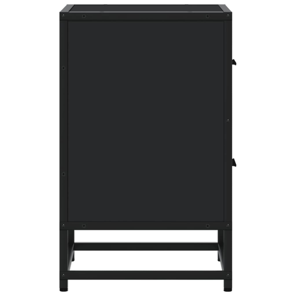 vidaXL Noptiere, 2 buc., negru, 40x31x50 cm, lemn prelucrat