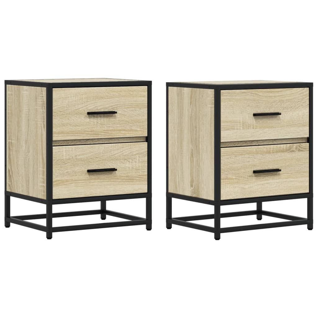 vidaXL Noptiere, 2 buc., stejar sonoma, 40x31x50 cm, lemn compozit vidaXL Noptiere, 2 buc., stejar sonoma, 40x31x50 cm, lemn compozit
