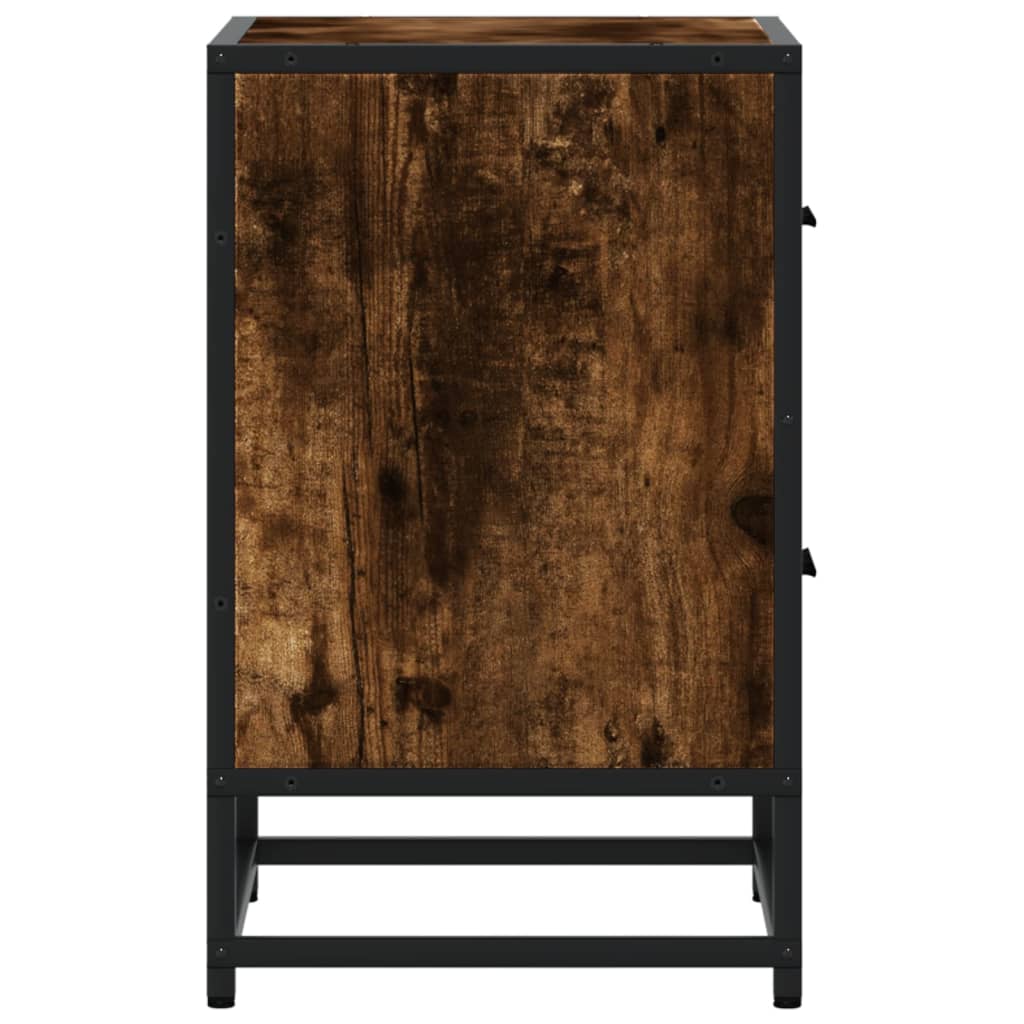vidaXL Noptiere, 2 buc., stejar fumuriu, 40x31x50 cm, lemn compozit vidaXL Noptiere, 2 buc., stejar fumuriu, 40x31x50 cm, lemn compozit