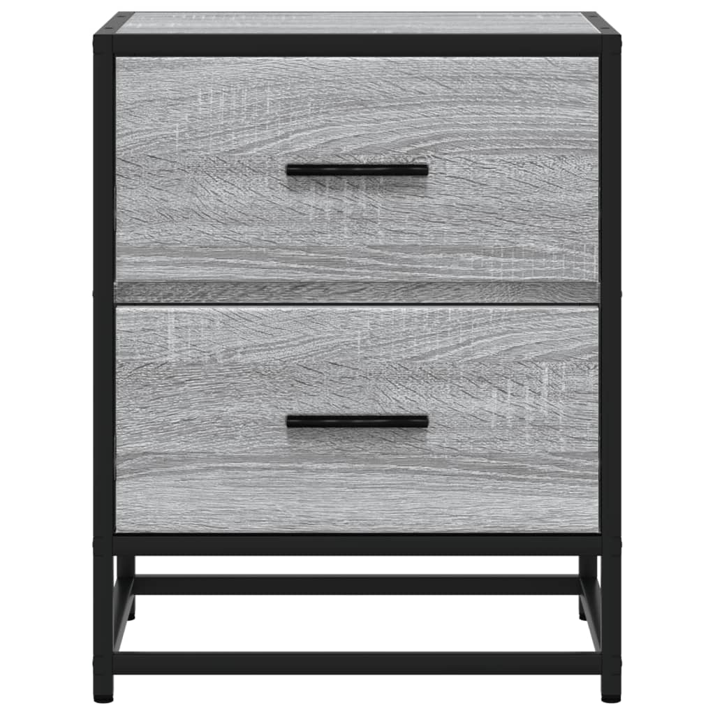 vidaXL Noptiere, 2 buc., gri sonoma, 40x31x50 cm, lemn compozit
