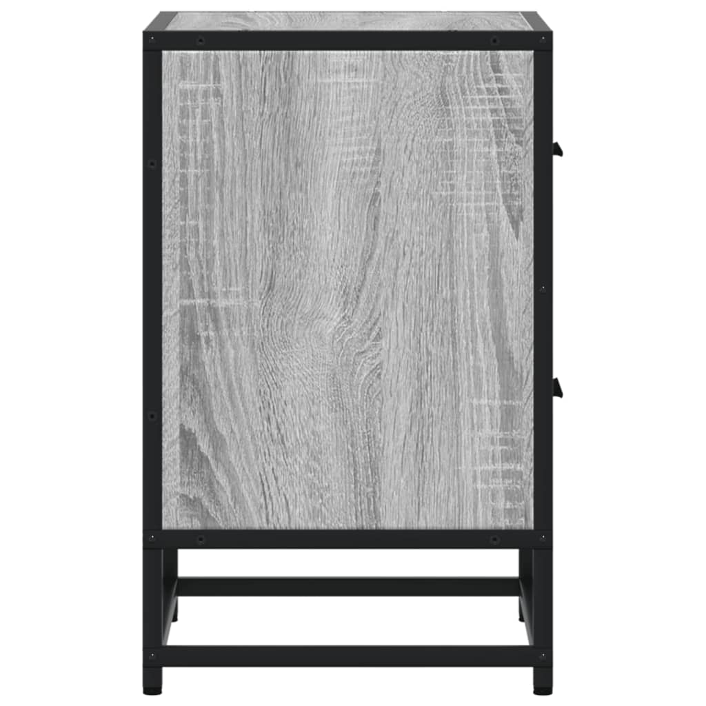 vidaXL Noptiere, 2 buc., gri sonoma, 40x31x50 cm, lemn compozit