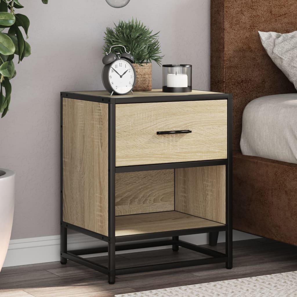 vidaXL Noptiere, 2 buc., stejar sonoma, 40x31x50 cm, lemn compozit vidaXL Noptiere, 2 buc., stejar sonoma, 40x31x50 cm, lemn compozit