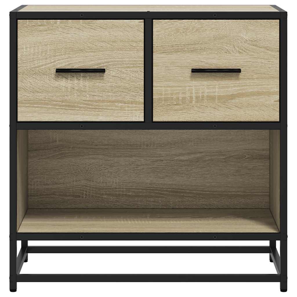 vidaXL Noptiera din stejar Sonoma 60x31x60 cm lemn prelucrat si metal