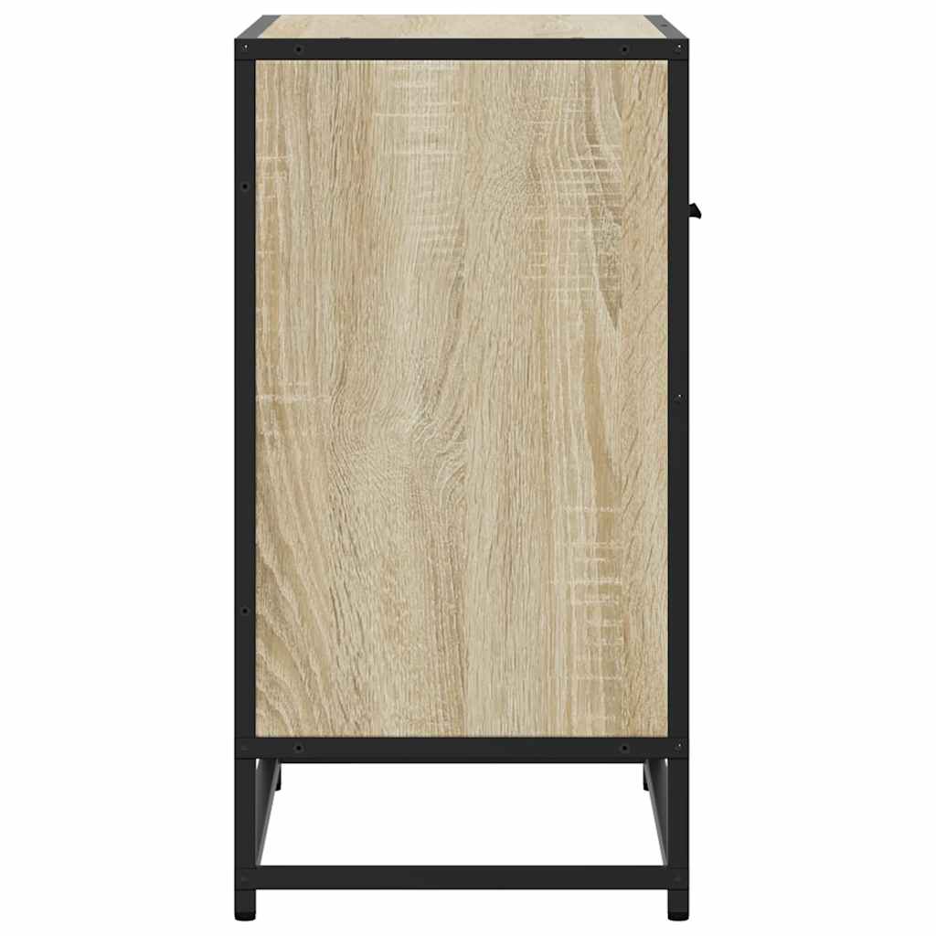 vidaXL Noptiera din stejar Sonoma 60x31x60 cm lemn prelucrat si metal