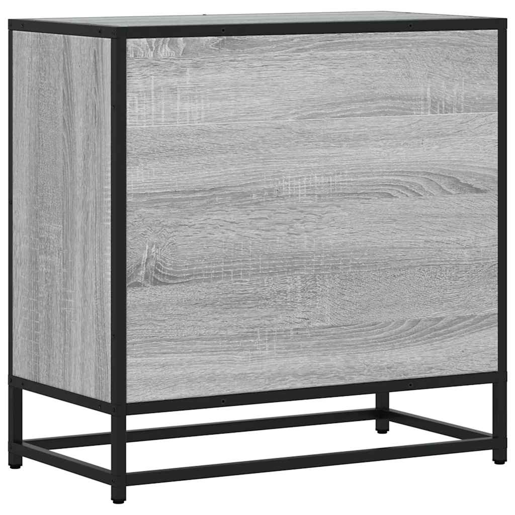 vidaXL Noptiera gri Sonoma 60x31x60 cm lemn prelucrat si metal