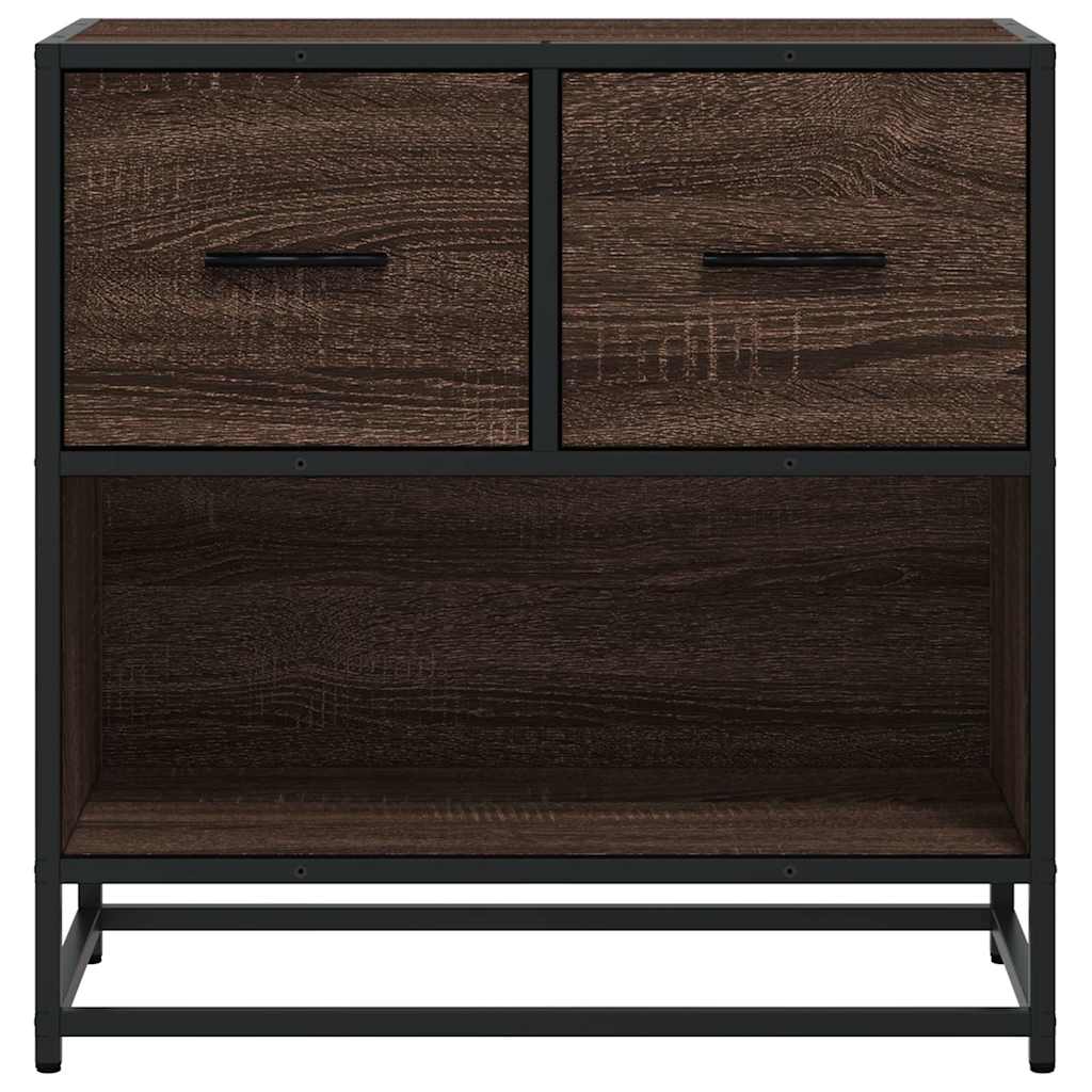 vidaXL Noptiera stejar maro 60x31x60 cm lemn prelucrat si metal