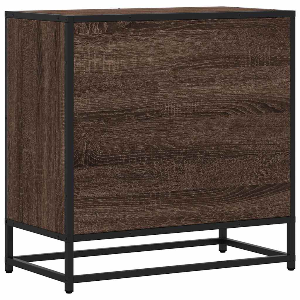 vidaXL Noptiera stejar maro 60x31x60 cm lemn prelucrat si metal