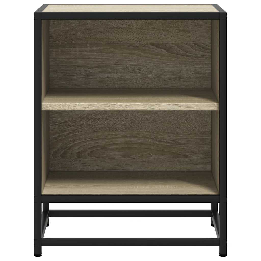 vidaXL Noptiera din stejar Sonoma 40x31x50 cm lemn prelucrat si metal