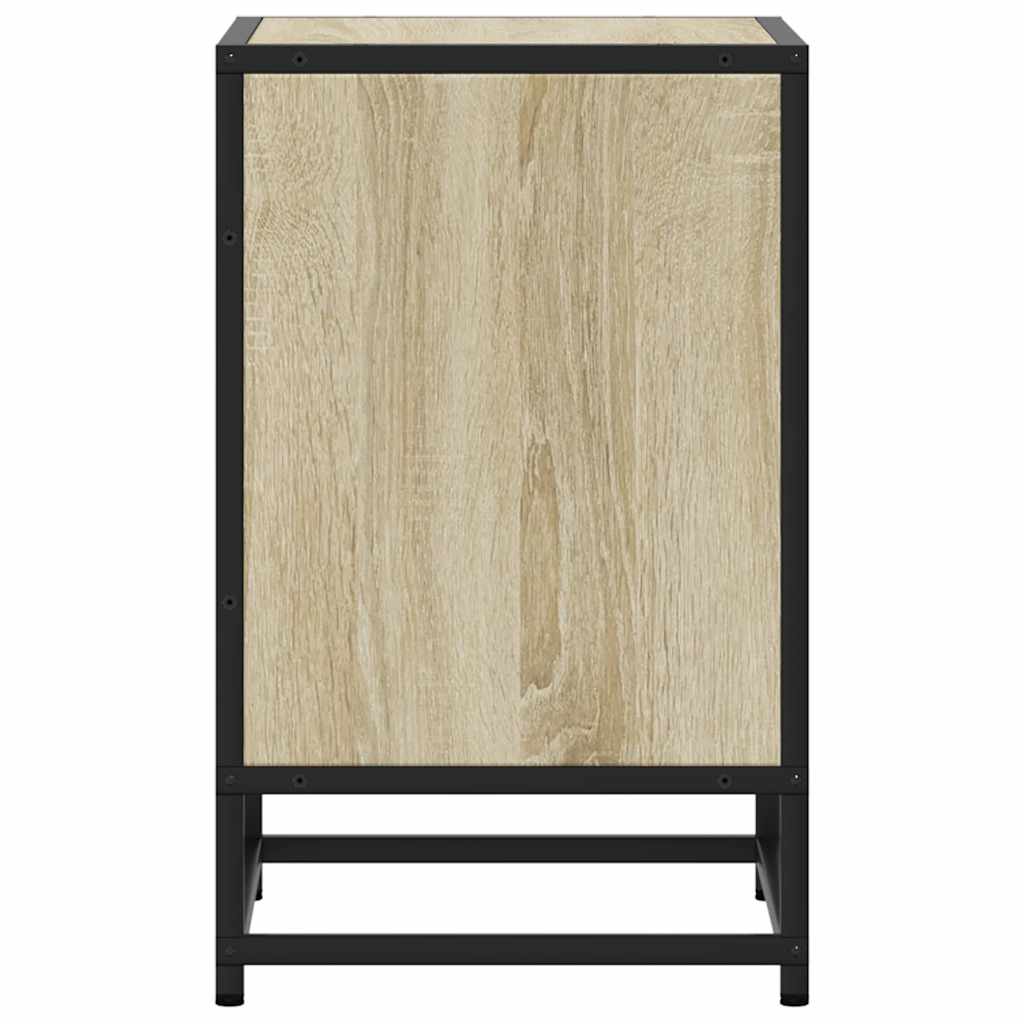 vidaXL Noptiera din stejar Sonoma 40x31x50 cm lemn prelucrat si metal