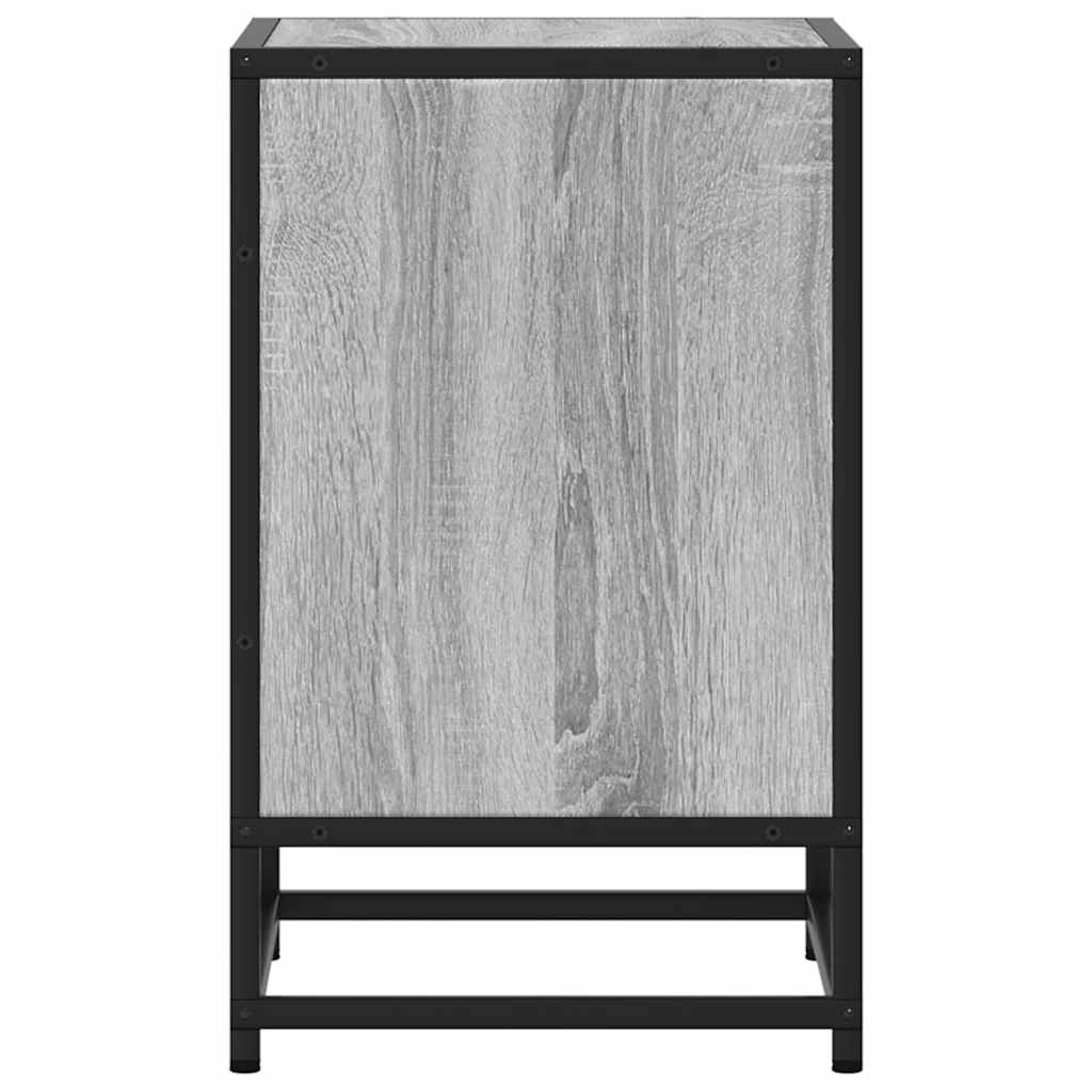 vidaXL Noptiera gri Sonoma 40x31x50 cm lemn prelucrat si metal