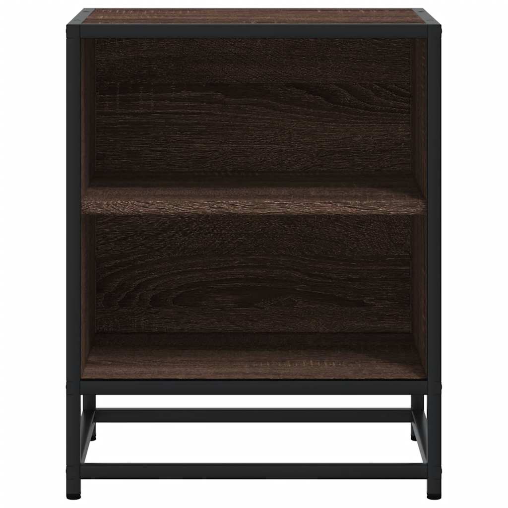 vidaXL Noptiera din stejar maro 40x31x50 cm lemn prelucrat si metal