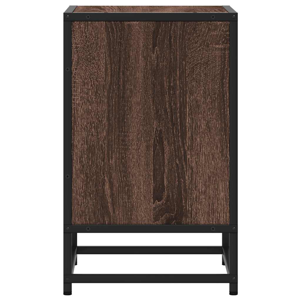 vidaXL Noptiera din stejar maro 40x31x50 cm lemn prelucrat si metal