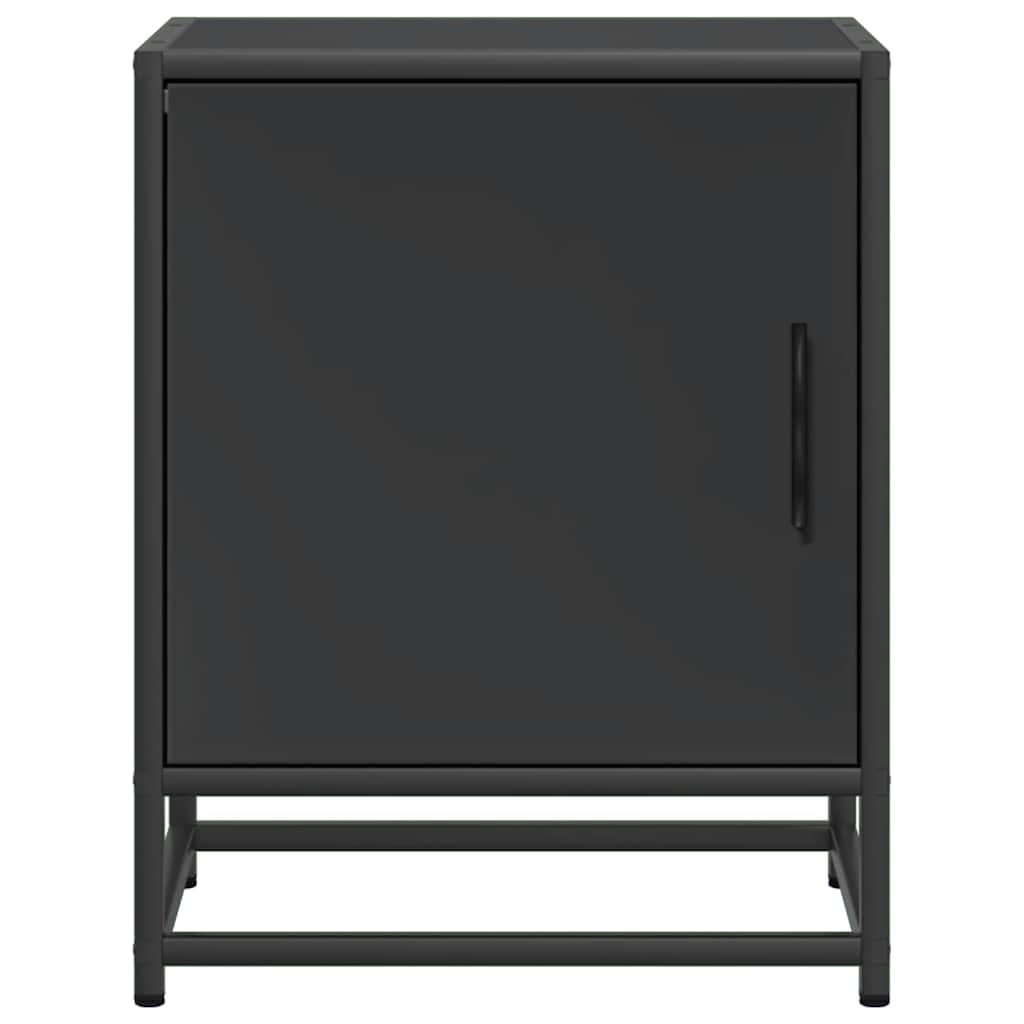 vidaXL Noptiere 2 buc Negru 40x31x50 cm Lemn și metal prelucrat