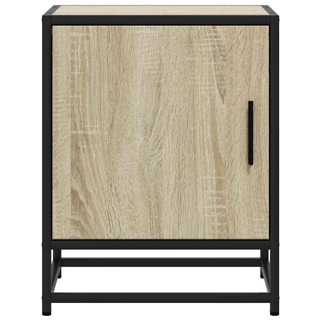 vidaXL Noptiera din stejar Sonoma 40x31x50 cm lemn prelucrat si metal