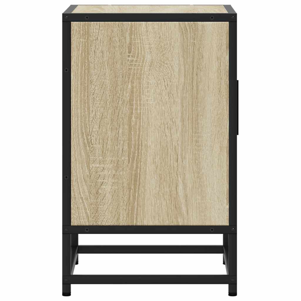 vidaXL Noptiera din stejar Sonoma 40x31x50 cm lemn prelucrat si metal