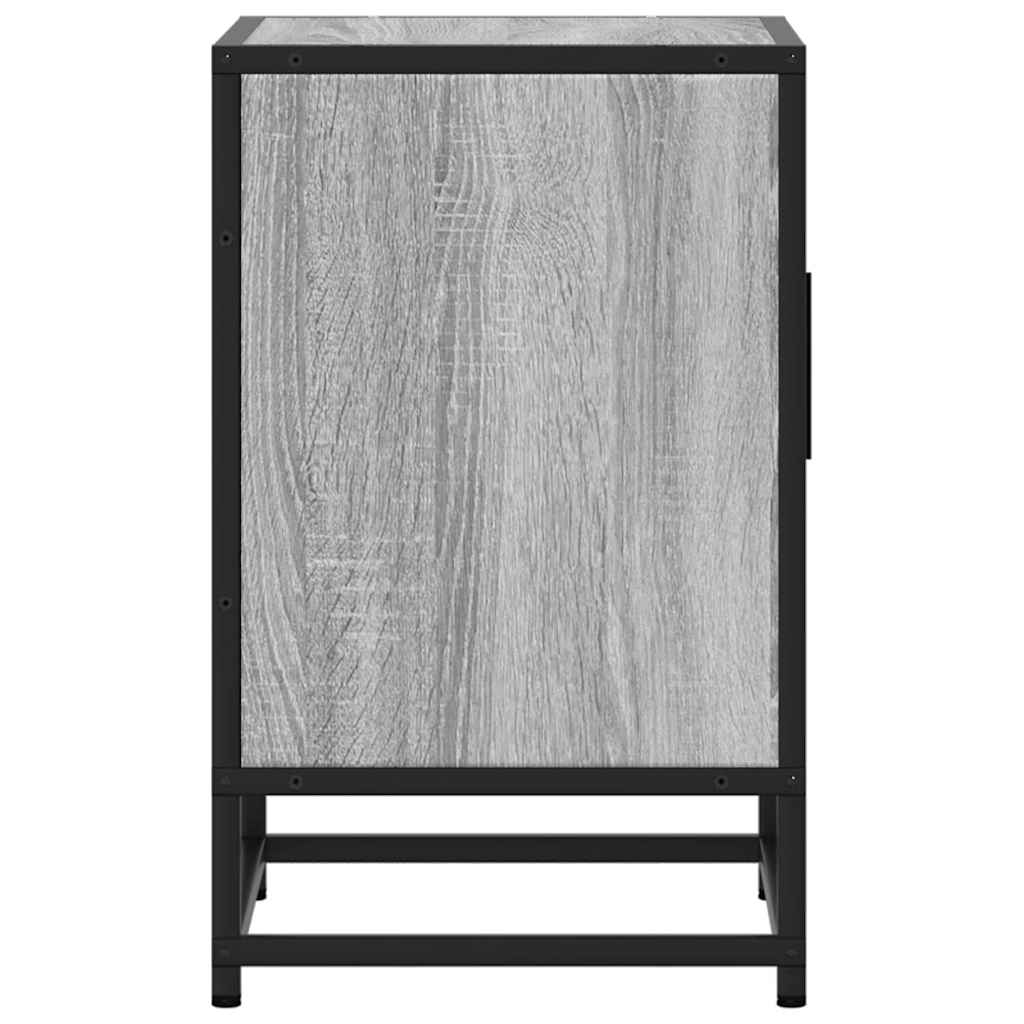 vidaXL Noptiera gri Sonoma 40x31x50 cm lemn prelucrat si metal