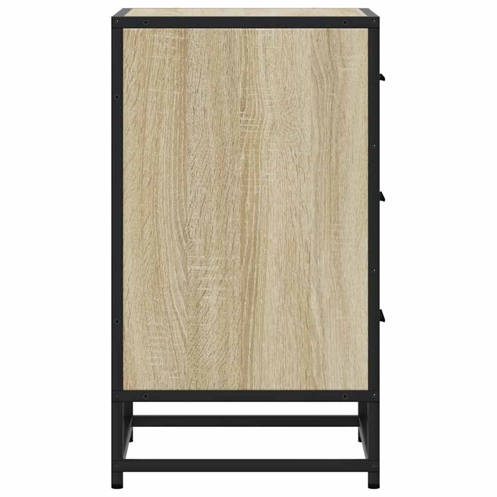vidaXL Noptiera din stejar Sonoma 40x34,5x60cm lemn prelucrat si metal