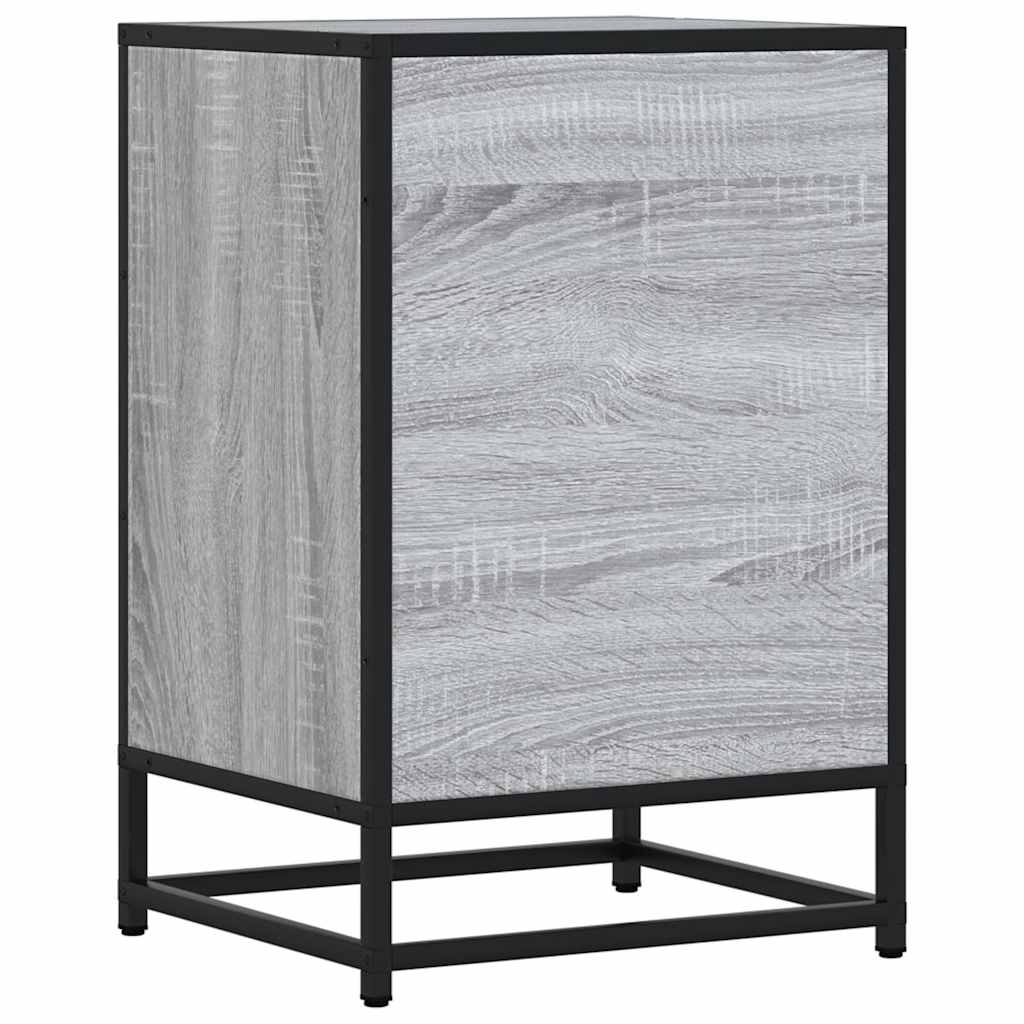 vidaXL Noptiera gri Sonoma 40x34,5x60 cm lemn prelucrat si metal