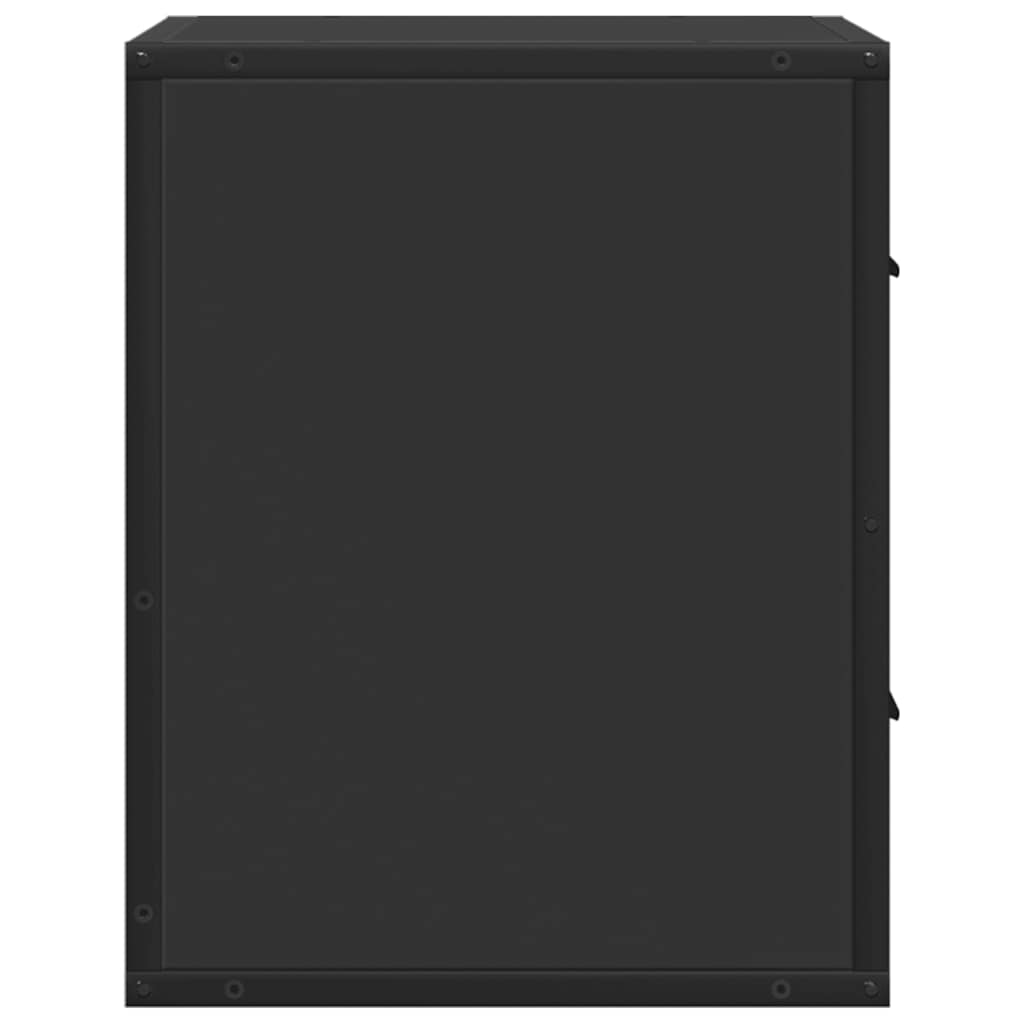 vidaXL Noptiere de perete, 2 buc., negru, 40x31x39,5 cm