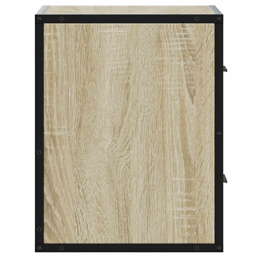 vidaXL Noptiere de perete, 2 buc., stejar sonoma, 40x31x39,5 cm
