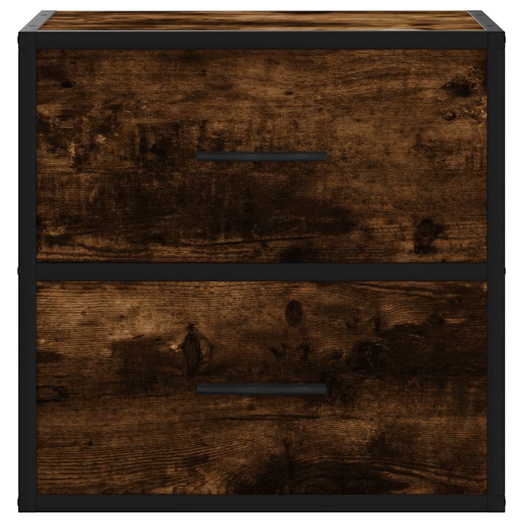 vidaXL Noptiere de perete, 2 buc., stejar fumuriu, 40x31x39,5 cm