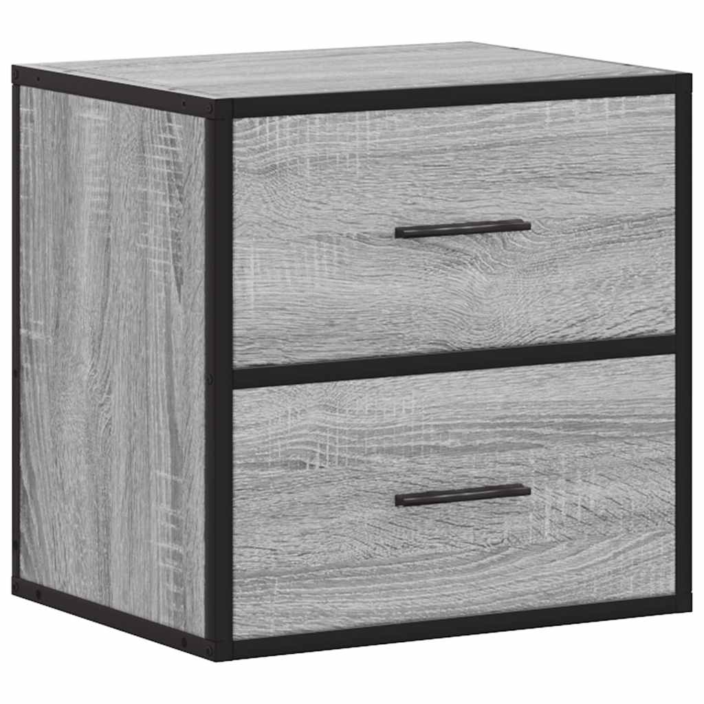 vidaXL Noptieră montată pe perete gri Sonoma 40x31x39,5 cm