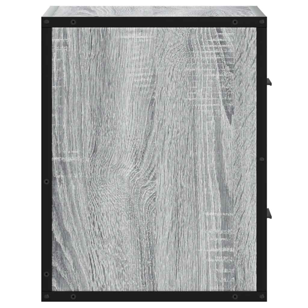 vidaXL Noptiere de perete, 2 buc., sonoma gri, 40x31x39,5 cm