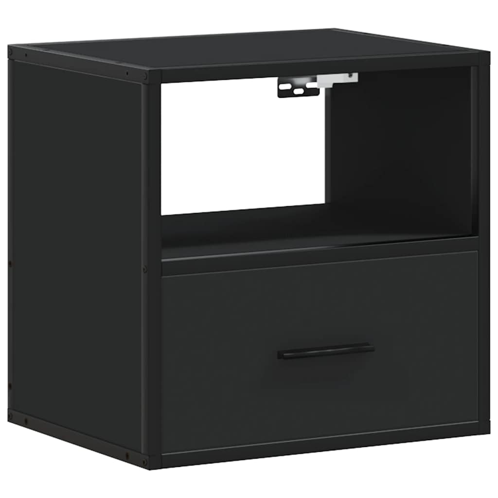 vidaXL Noptieră de perete, negru, 40x31x39,5 cm vidaXL Noptieră de perete, negru, 40x31x39,5 cm
