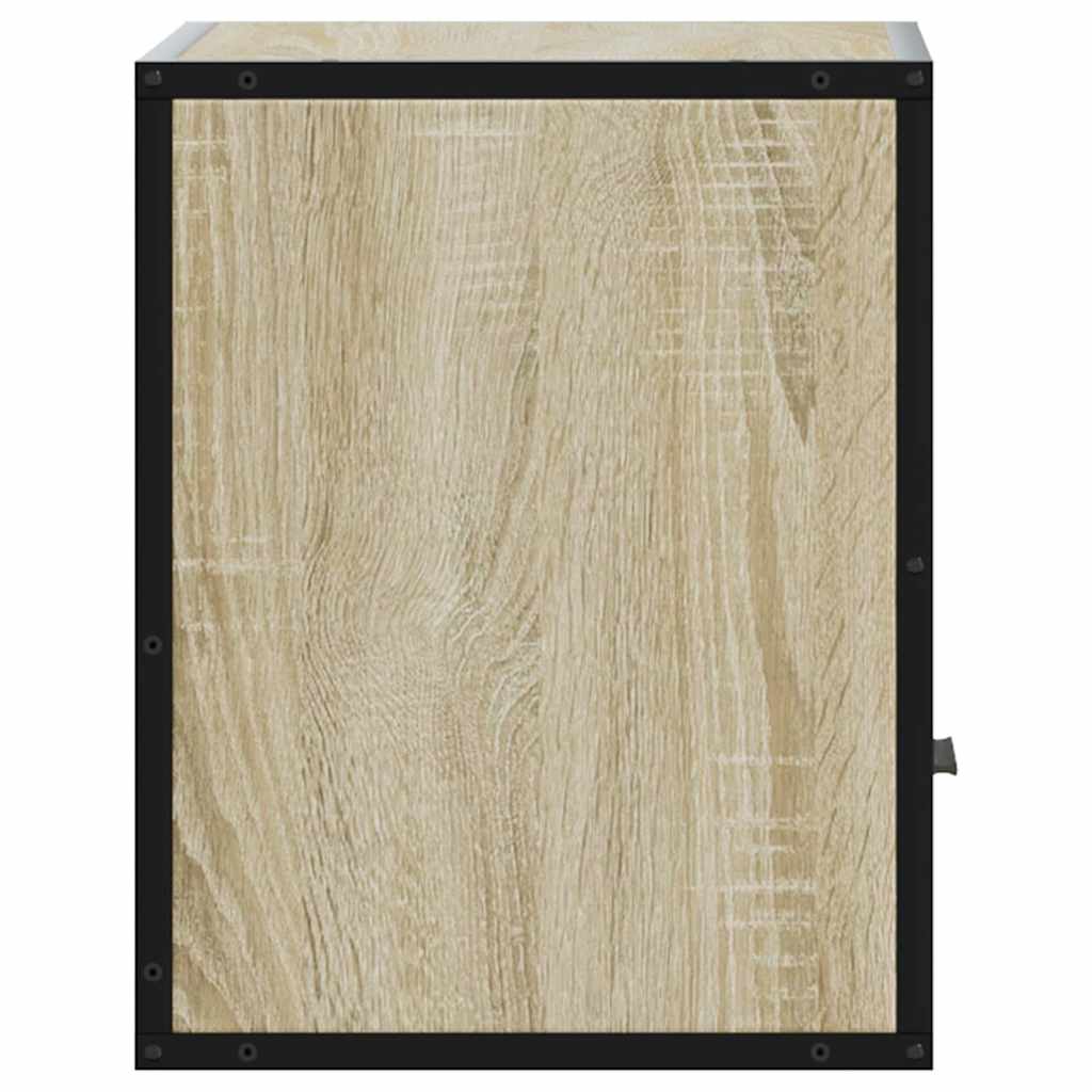 vidaXL Noptiere de perete, 2 buc., stejar sonoma, 40x31x39,5 cm