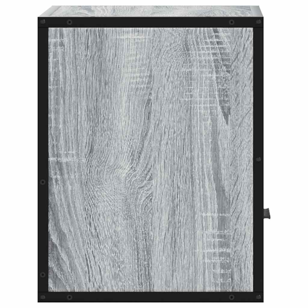 vidaXL Noptieră montată pe perete gri Sonoma 40x31x39,5 cm