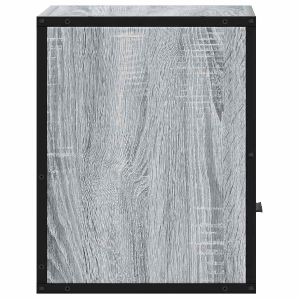 vidaXL Noptiere de perete, 2 buc., sonoma gri, 40x31x39,5 cm